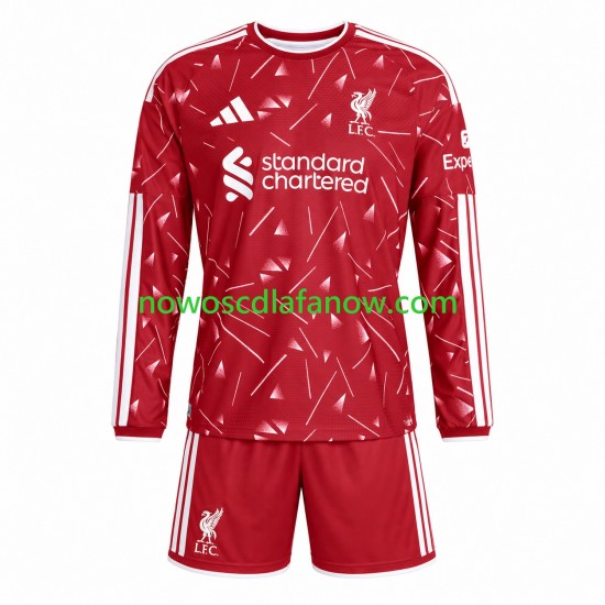 Koszulka Liverpool Dziecięca Domowy Komplet 2026-2027 Długie Rękawy