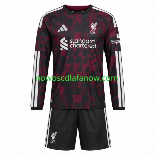 Koszulka Liverpool Dziecięca Trzeci Komplet 2026-2027 Długie Rękawy