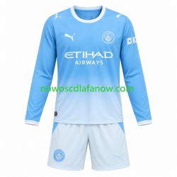 Koszulka Manchester City Dziecięca Domowy Komplet 2026-2027 Długie Rękawy