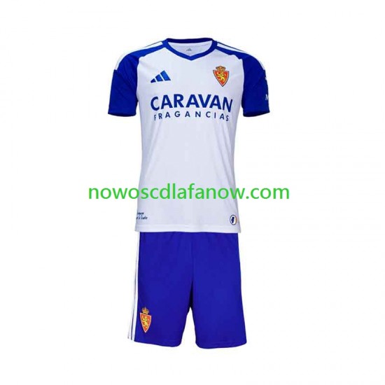Koszulka Real Zaragoza Dziecięca Domowy Komplet 2026-2027 Krótkie Rękawy
