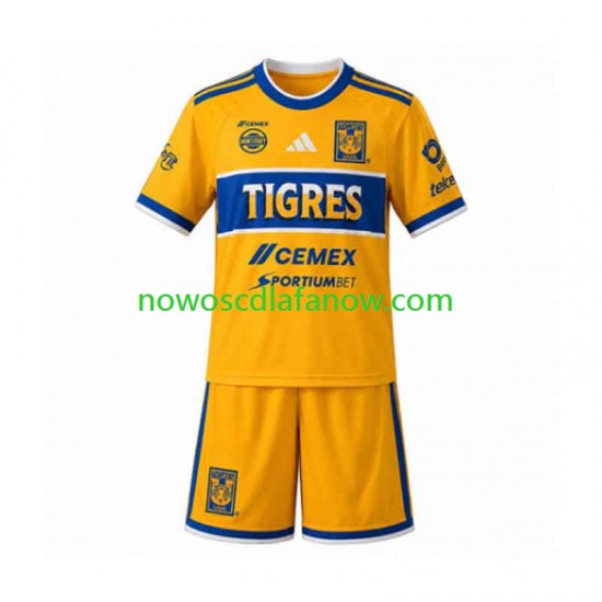 Koszulka Tigres UANL Dziecięca Domowy Komplet 2026-2027 Krótkie Rękawy