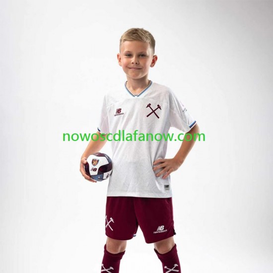 Koszulka West Ham United Dziecięca Wyjazdowy Komplet 2026-2027 Krótkie Rękawy