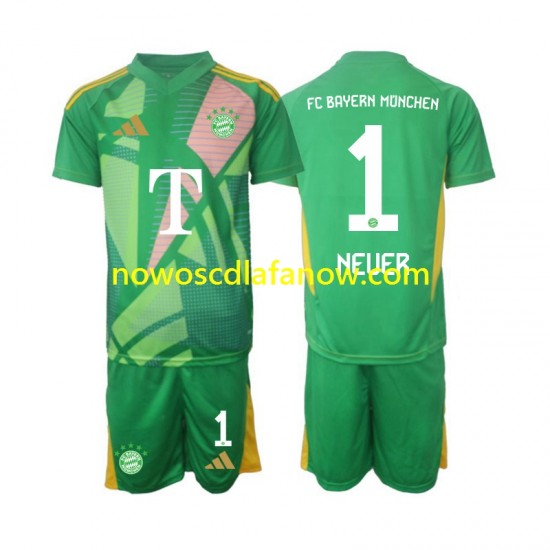 Koszulka Bayern Monachium Manuel Neuer 1 Bramkarskie Dziecięca Czwarty Komplet 2024-2025 Krótkie Rękawy
