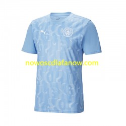 Koszulka Manchester City Pre-Match Męska Domowy Komplet 2024-2025 Krótkie Rękawy