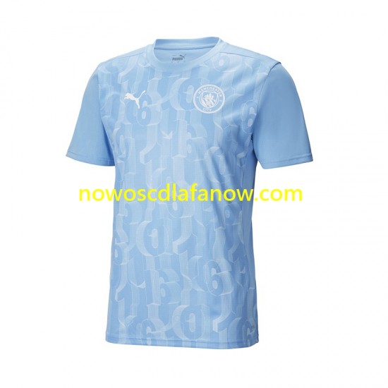 Koszulka Manchester City Pre-Match Męska Domowy Komplet 2024-2025 Krótkie Rękawy