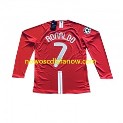 Koszulka Manchester United Cristiano Ronaldo 7 Champion League 2007 Retro Męska Domowy Komplet Długie Rękawy