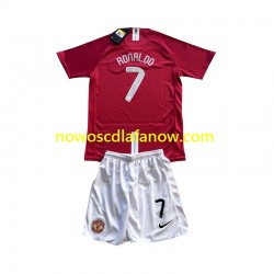 Koszulka Manchester United Cristiano Ronaldo 7 Champion League 2007 Retro Dziecięca Domowy Komplet Krótkie Rękawy