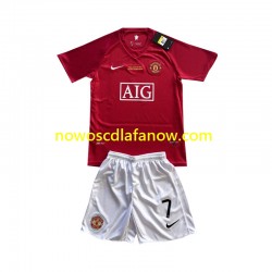 Koszulka Manchester United Cristiano Ronaldo 7 Champion League 2007 Retro Dziecięca Domowy Komplet Krótkie Rękawy
