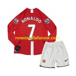 Koszulka Manchester United Cristiano Ronaldo 7 2007 Retro Dziecięca Domowy Komplet Długie Rękawy