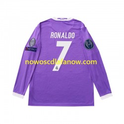 Koszulka Real Madryt Cristiano Ronaldo 7 2016 Retro Męska Wyjazdowy Komplet Długie Rękawy
