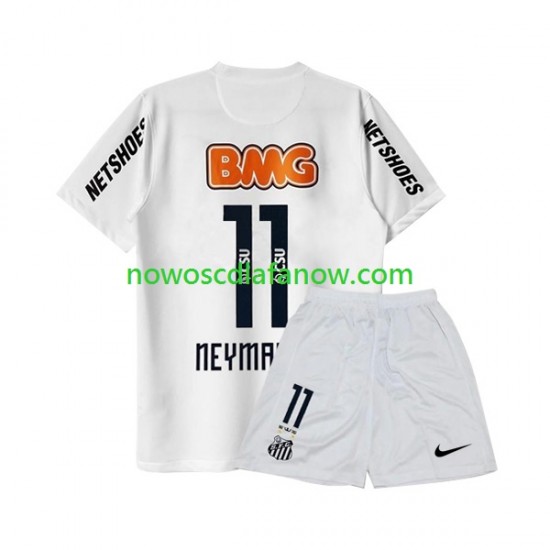 Koszulka Santos FC Neymar JR 11 -2012 Retro Dziecięca Domowy Komplet 2011 Krótkie Rękawy