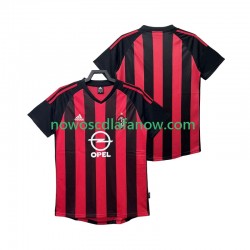 Koszulka AC Milan 2003 Retro Męska Domowy Komplet 2002 Krótkie Rękawy