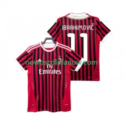 Koszulka AC Milan Ibrahimović Zlatan 11 2012 Retro Męska Domowy Komplet 2011 Krótkie Rękawy
