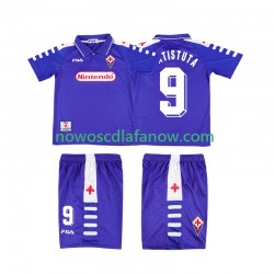 Koszulka Fiorentina BATISTUTA 9 Retro Dziecięca Domowy Komplet 1998 1999 Krótkie Rękawy