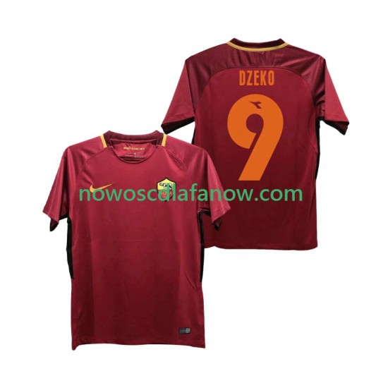 Koszulka AS Roma DZEKO 9 2017-2018 Retro Męska Domowy Komplet Krótkie Rękawy