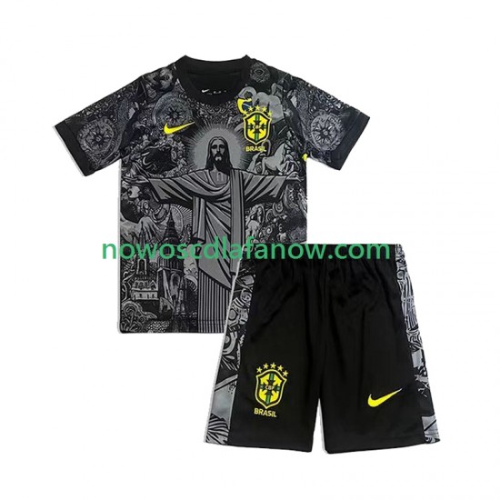 Reprezentacja Brazylii Cheist the Redeemer Football Shirts Dziecięca Domowy Komplet 2024 Krótkie Rękawy