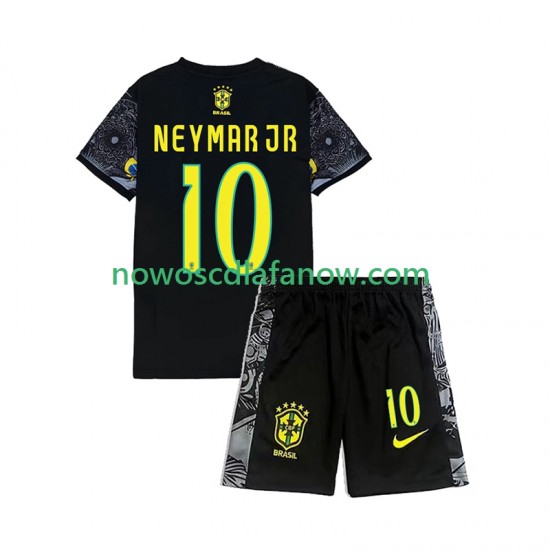 Reprezentacja Brazylii Neymar JR 10 Cheist the Redeemer Football Shirts Dziecięca Domowy Komplet 2024 Krótkie Rękawy