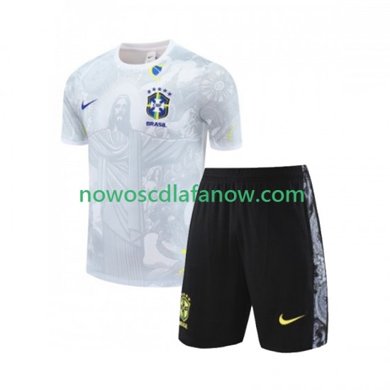 Reprezentacja Brazylii Special JESUS Football Shirts Dziecięca Domowy Komplet 2024-2025 Krótkie Rękawy