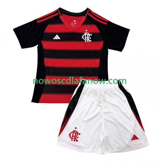 Koszulka CR Flamengo Dziecięca Domowy Komplet 2025-2026 Krótkie Rękawy
