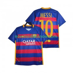 Koszulka FC Barcelona Lionel Messi 10 2015-2016 Retro Męska Domowy Komplet Krótkie Rękawy