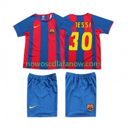 Koszulka FC Barcelona Lionel Messi 10 Retro Dziecięca Domowy Komplet 2004 Krótkie Rękawy