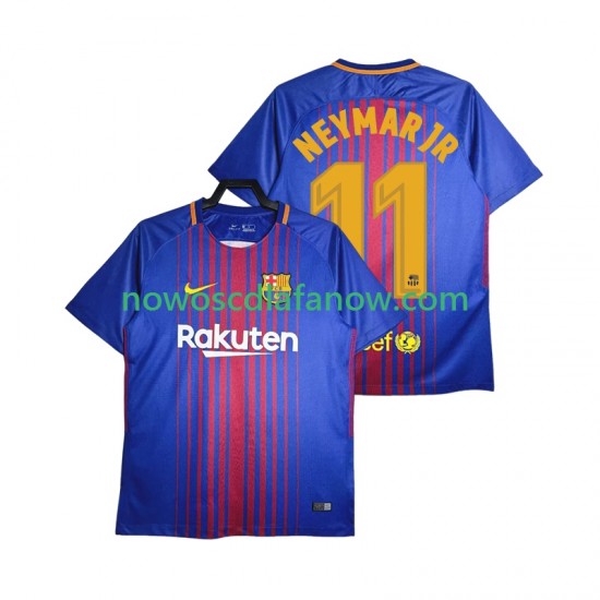 Koszulka FC Barcelona Neymar JR 11 2017-2018 Retro Męska Domowy Komplet Krótkie Rękawy