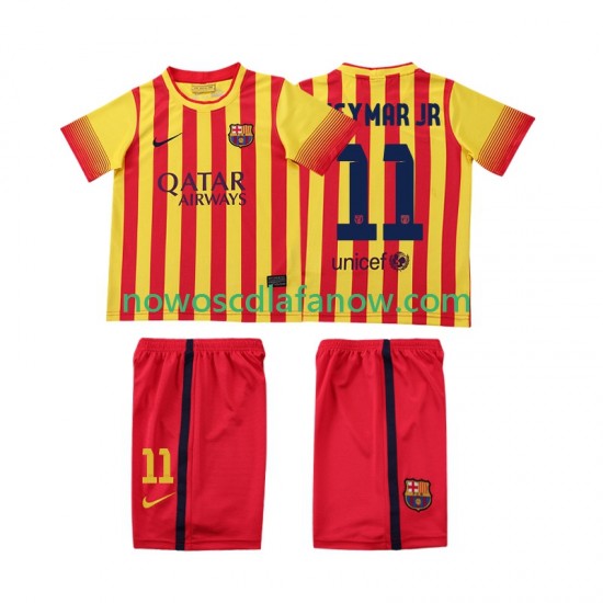 Koszulka FC Barcelona Neymar JR 11 2013 2014 Retro Dziecięca Wyjazdowy Komplet Krótkie Rękawy