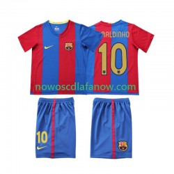 Koszulka FC Barcelona RONALDINHO 10 2007 Retro Dziecięca Domowy Komplet 2006 Krótkie Rękawy
