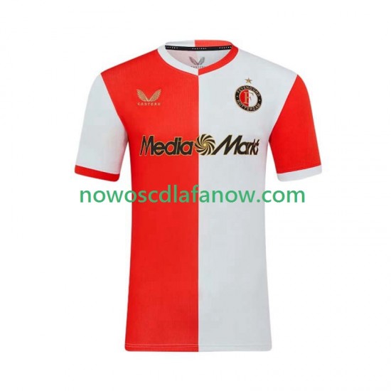 Koszulka Feyenoord Rotterdam Męska Domowy Komplet 2025-2026 Krótkie Rękawy