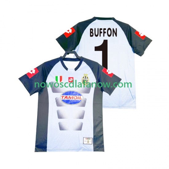 Koszulka Juventus Buffon 1 Bramkarskie Retro Męska Domowy Komplet 2002-2003 Krótkie Rękawy