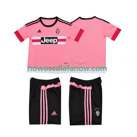 Koszulka Juventus 2015 2016 Retro Dziecięca Wyjazdowy Komplet Krótkie Rękawy