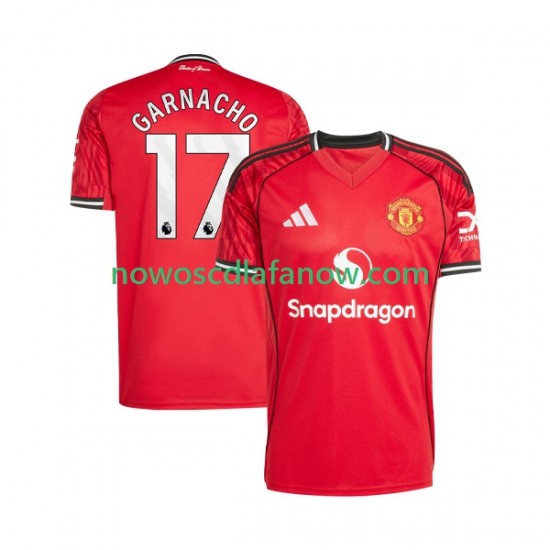 Koszulka Manchester United Alejandro Garnacho 17 Męska Domowy Komplet 2025-2026 Krótkie Rękawy