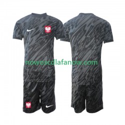 Koszulka Reprezentacja Polski Bramkarskie Dziecięca Wyjazdowy Komplet 2024 Krótkie Rękawy