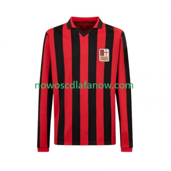 Koszulka AC Milan 125th Anniversary Męska Domowy Komplet 2024-2025 Długie Rękawy