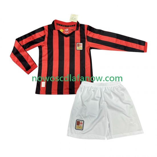 Koszulka AC Milan 125th Anniversary Dziecięca Domowy Komplet 2024-2025 Długie Rękawy