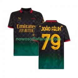Koszulka AC Milan JOAO FELIX 79 Męska Czwarty Komplet 2024-2025 Krótkie Rękawy