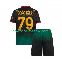 Koszulka AC Milan JOAO FELIX 79 Dziecięca Czwarty Komplet 2024-2025 Krótkie Rękawy