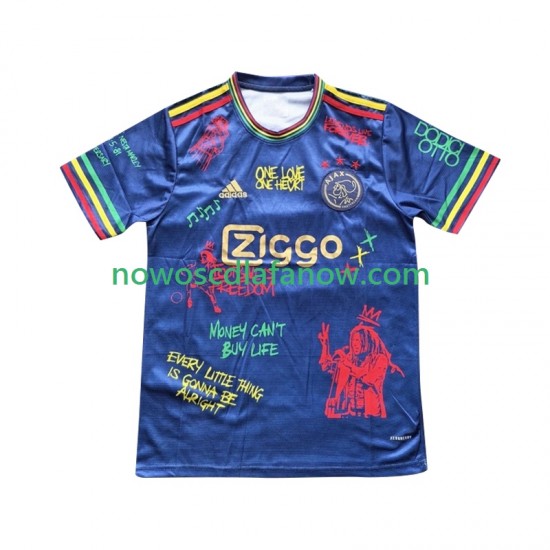 Koszulka AFC Ajax Bob Marley Special Blue Męska Domowy Komplet 2025 Krótkie Rękawy