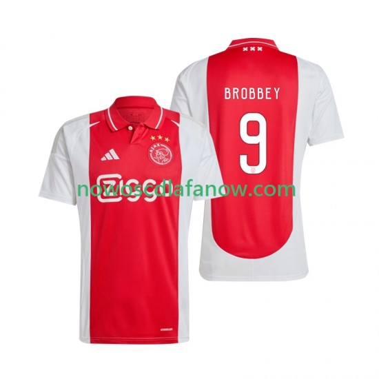 Koszulka AFC Ajax Brian Brobbey 9 Męska Domowy Komplet 2024-2025 Krótkie Rękawy