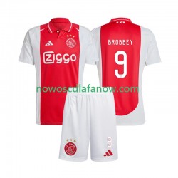 Koszulka AFC Ajax Brian Brobbey 9 Dziecięca Domowy Komplet 2024-2025 Krótkie Rękawy