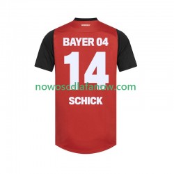 Koszulka Bayer 04 Leverkusen Patrik Schick 14 Męska Domowy Komplet 2024-2025 Krótkie Rękawy