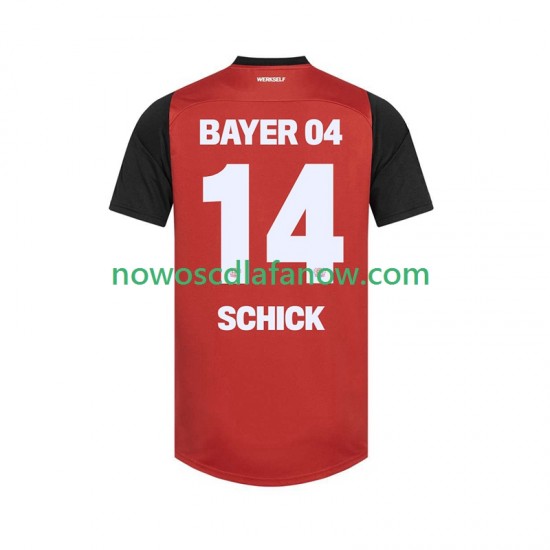 Koszulka Bayer 04 Leverkusen Patrik Schick 14 Męska Domowy Komplet 2024-2025 Krótkie Rękawy