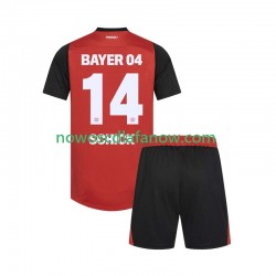 Koszulka Bayer 04 Leverkusen Patrik Schick 14 Dziecięca Domowy Komplet 2024-2025 Krótkie Rękawy