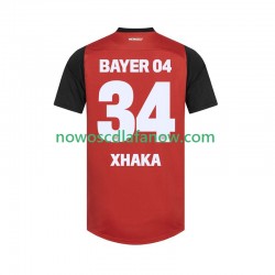 Koszulka Bayer 04 Leverkusen XHAKA 34 Męska Domowy Komplet 2024-2025 Krótkie Rękawy