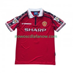 Koszulka Manchester United Beckham 7 Retro Męska Domowy Komplet 1998 1999 Krótkie Rękawy