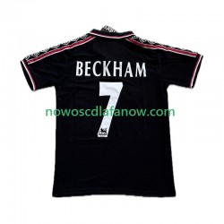 Koszulka Manchester United Beckham 7 Retro Męska Trzeci Komplet 1998 1999 Krótkie Rękawy