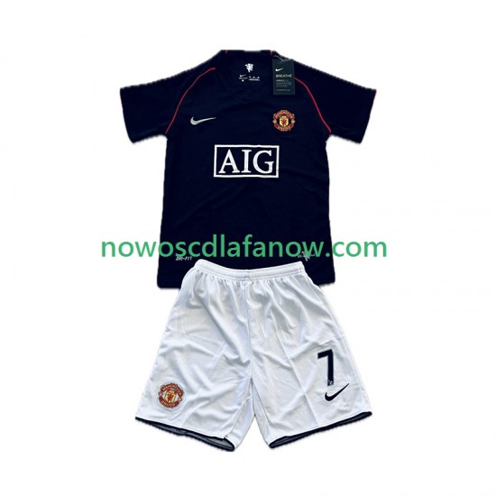 Koszulka Manchester United Cristiano Ronaldo 7 2007 Retro Dziecięca Wyjazdowy Komplet 2008 Krótkie Rękawy