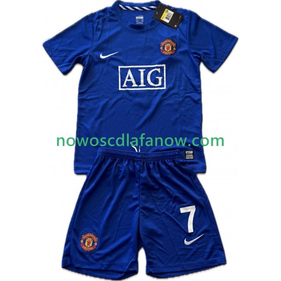Koszulka Manchester United Cristiano Ronaldo 7 2009 Retro Dziecięca Trzeci Komplet 2008 Krótkie Rękawy