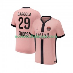 Koszulka Paris Saint-Germain Bradley Barcola 29 Męska Trzeci Komplet 2024-2025 Krótkie Rękawy