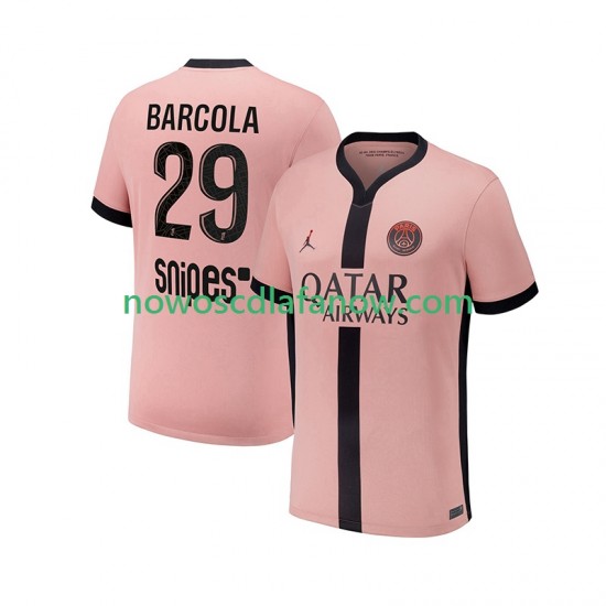 Koszulka Paris Saint-Germain Bradley Barcola 29 Męska Trzeci Komplet 2024-2025 Krótkie Rękawy